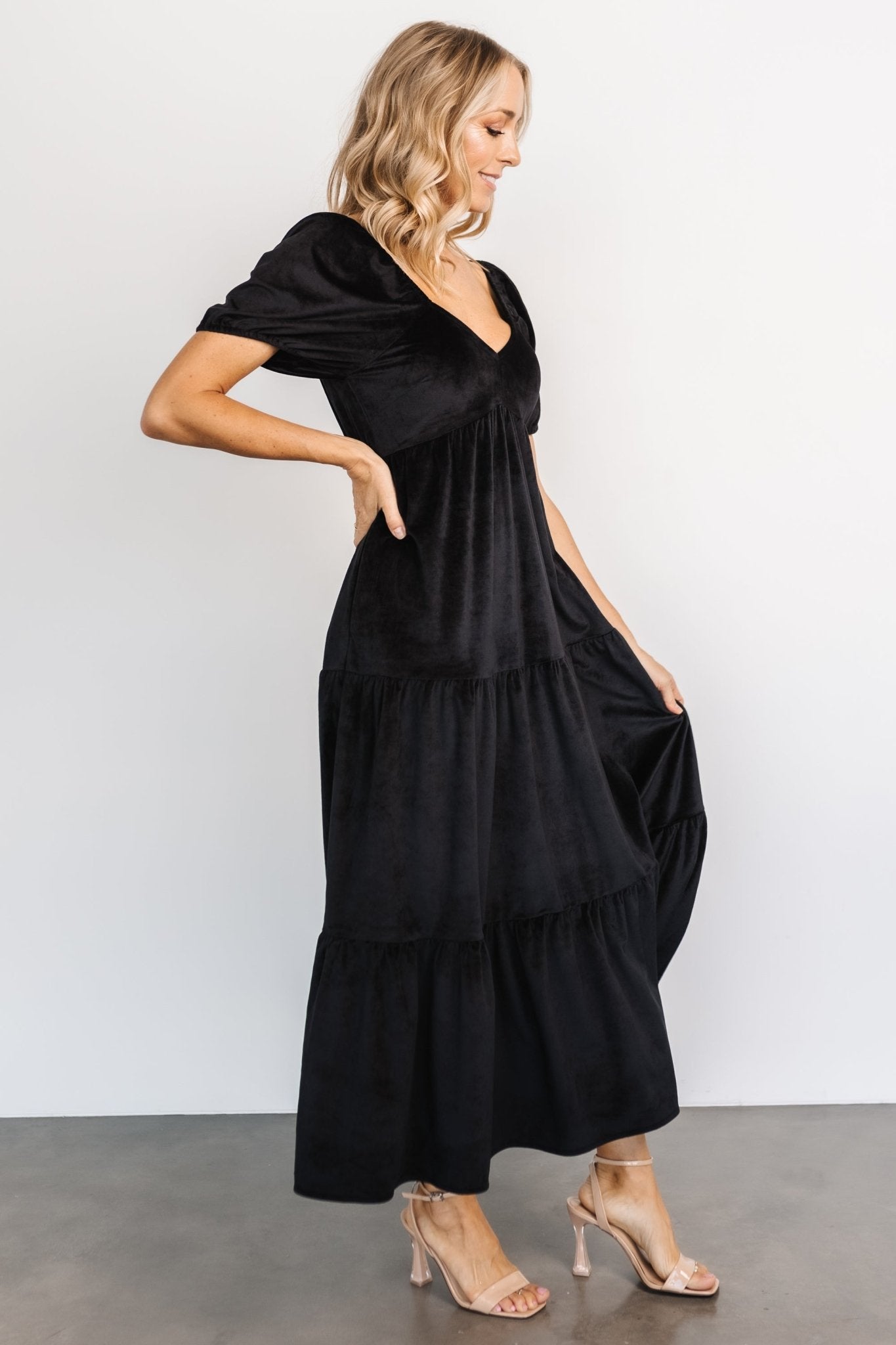 Kenli Velvet Maxi Dress | Black - Baltic Born