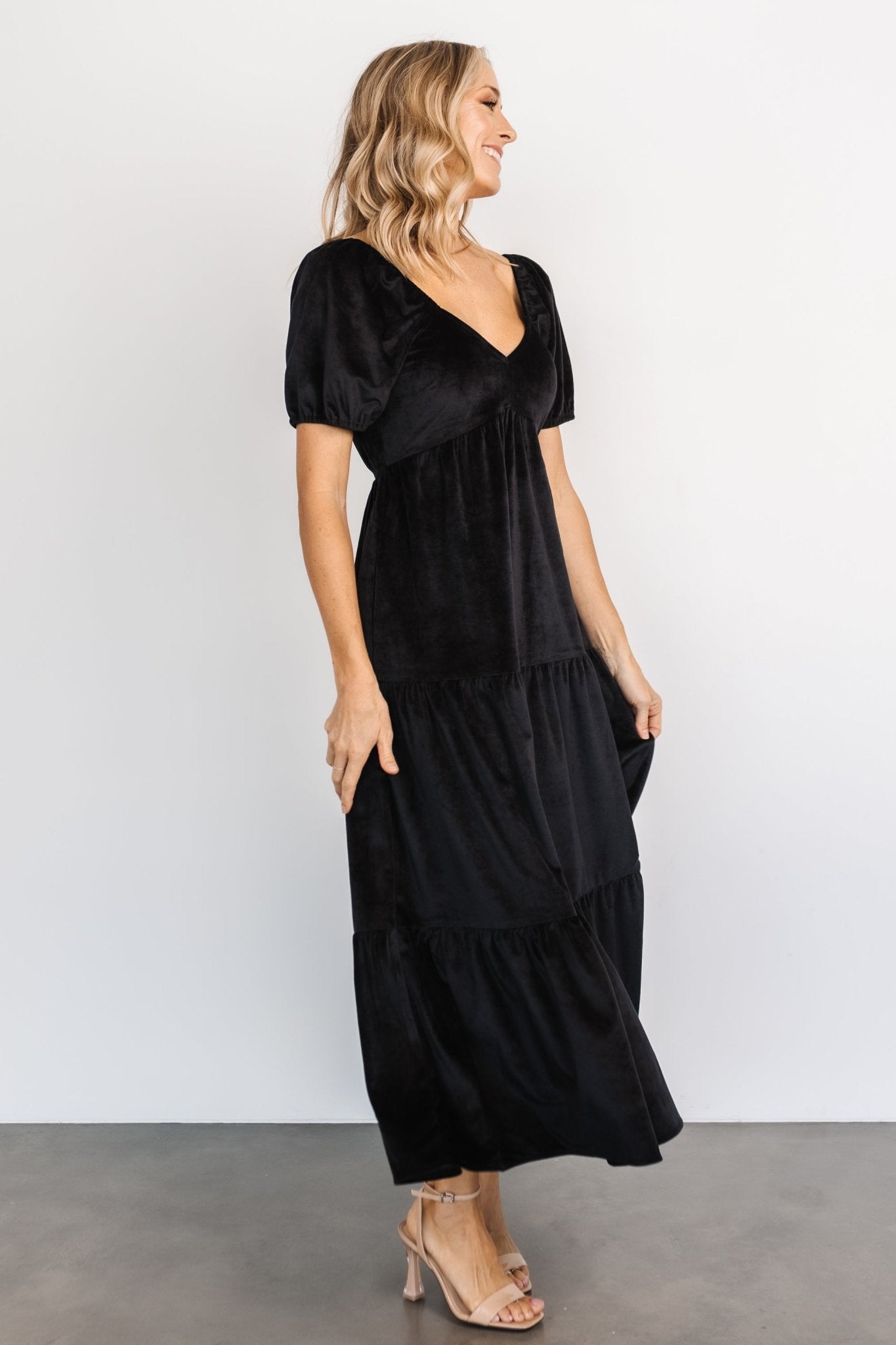 Kenli Velvet Maxi Dress | Black - Baltic Born