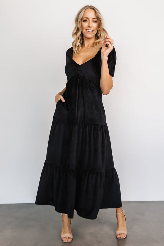 Kenli Velvet Maxi Dress | Black - Baltic Born