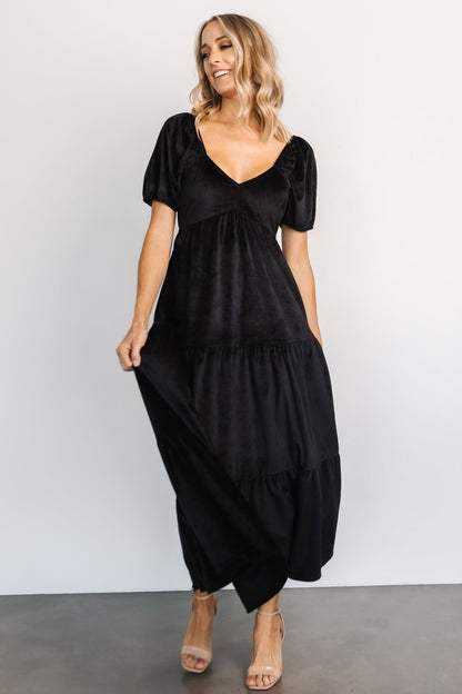 Kenli Velvet Maxi Dress | Black - Baltic Born