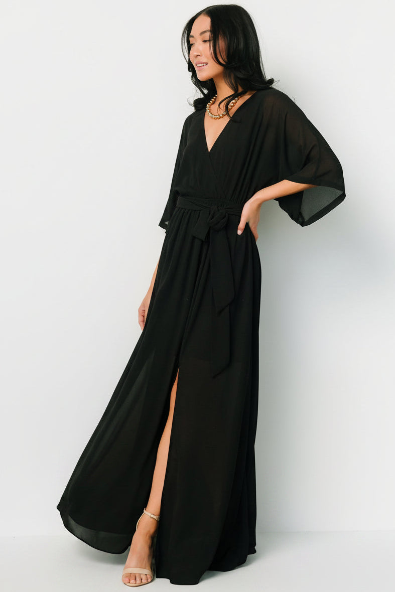 Kia Kimono Maxi Dress Black, Nursing | Baltic Born M Kia Kimono Maxi Dress Black, Nursing | Baltic Born M