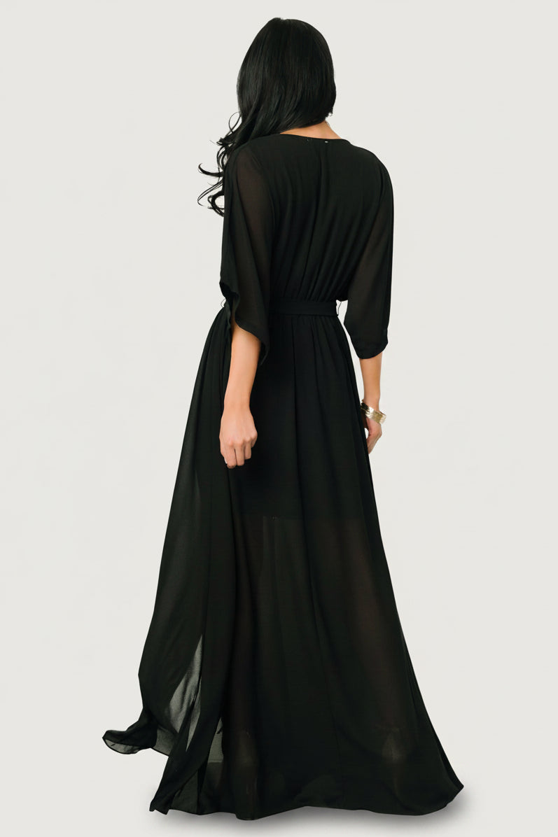 Baltic Born Womens Kia Kimono Maxi Dress | Black | Size: Medium Baltic Born Womens Kia Kimono Maxi Dress | Black | Size: Medium