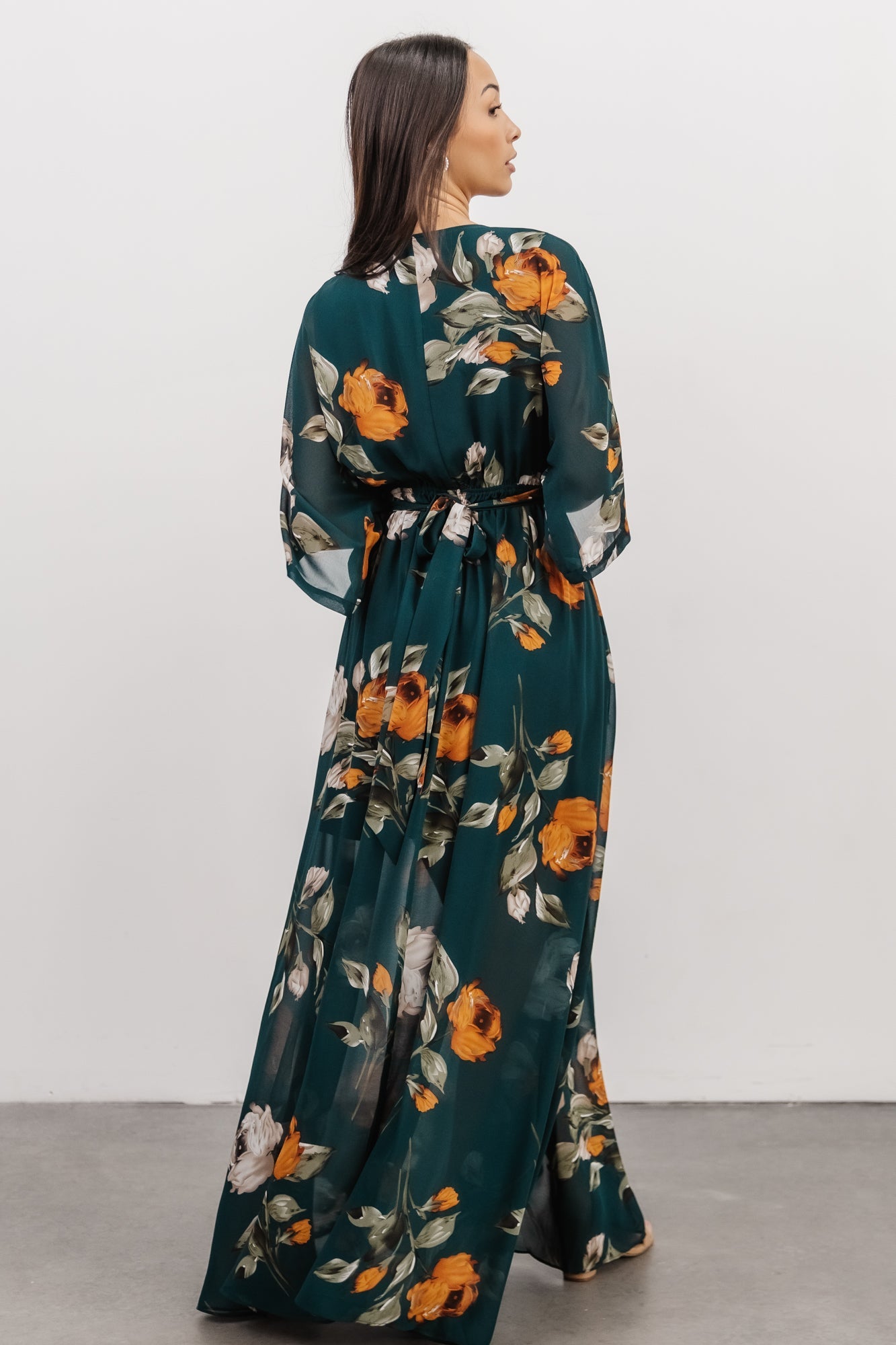 Kia Kimono Maxi Dress | Deep Topaz Floral - Baltic Born