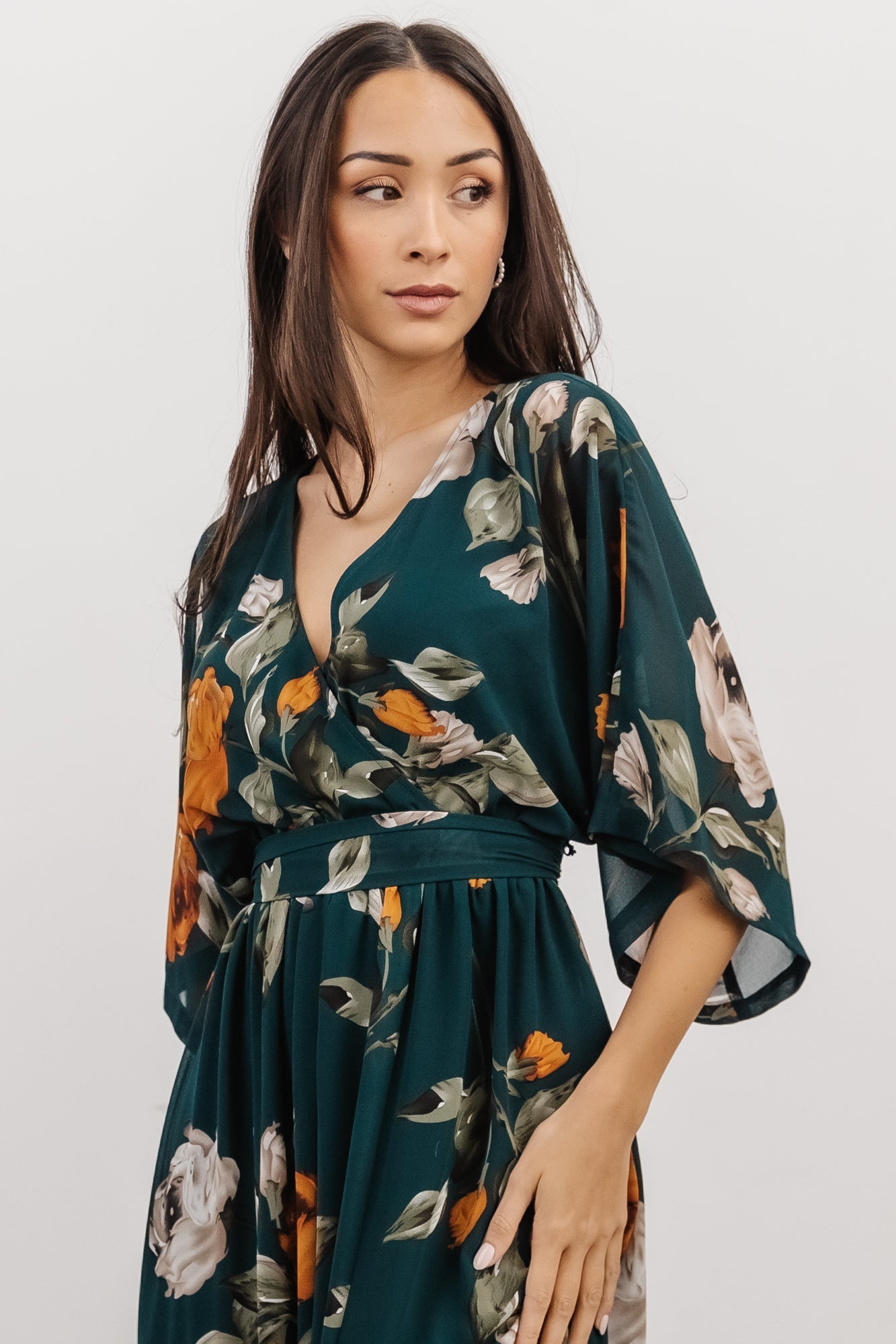 Kia Kimono Maxi Dress | Deep Topaz Floral - Baltic Born