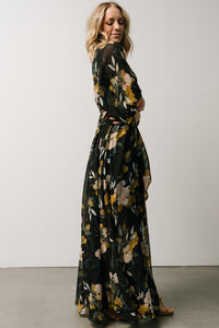 Kia Kimono Maxi Dress | Midnight Floral | Baltic Born