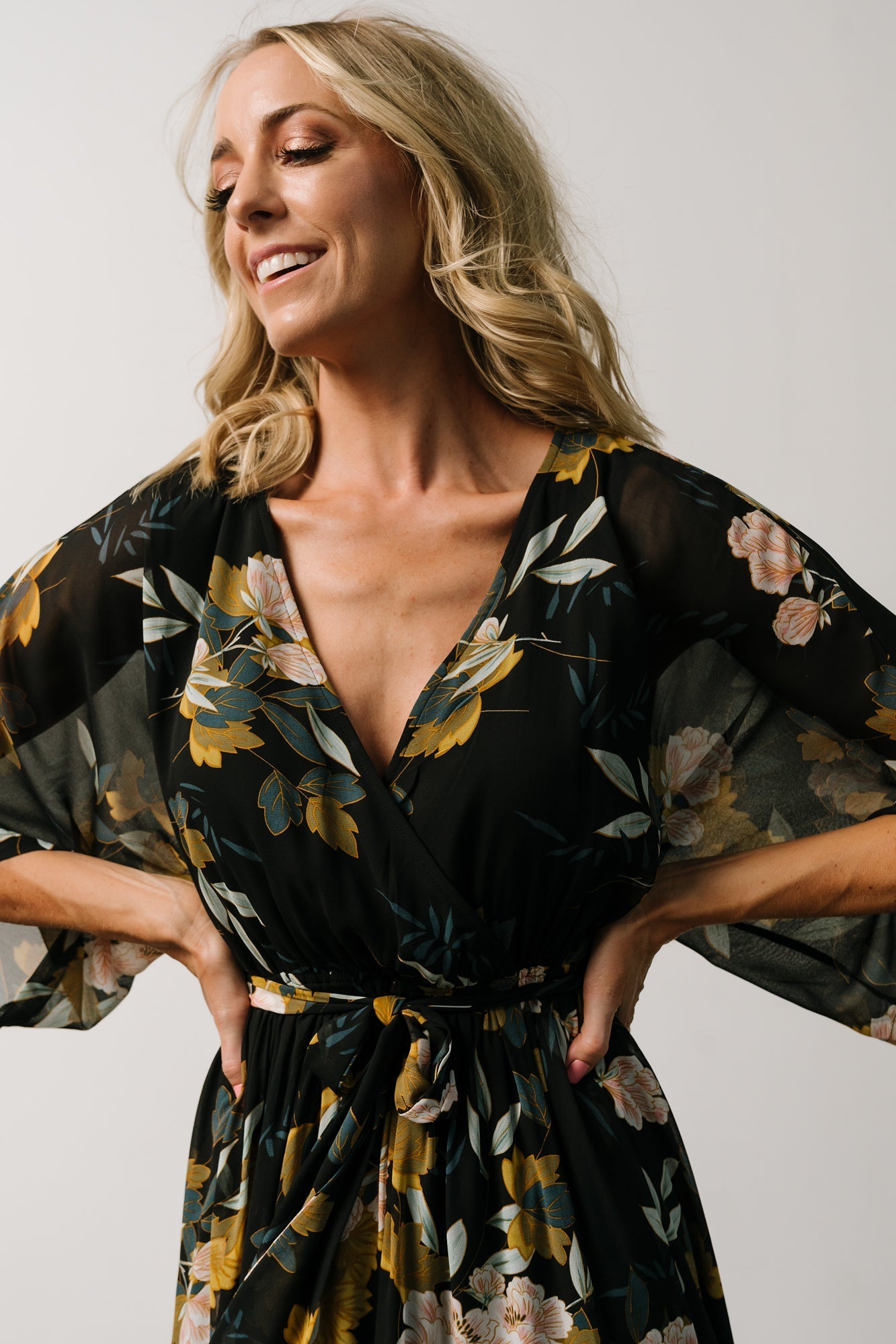 Kia Kimono Maxi Dress | Midnight Floral - Baltic Born