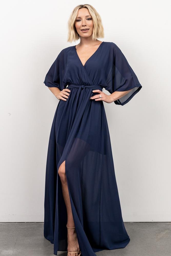 Kia Kimono Maxi Dress | Navy | Baltic Born