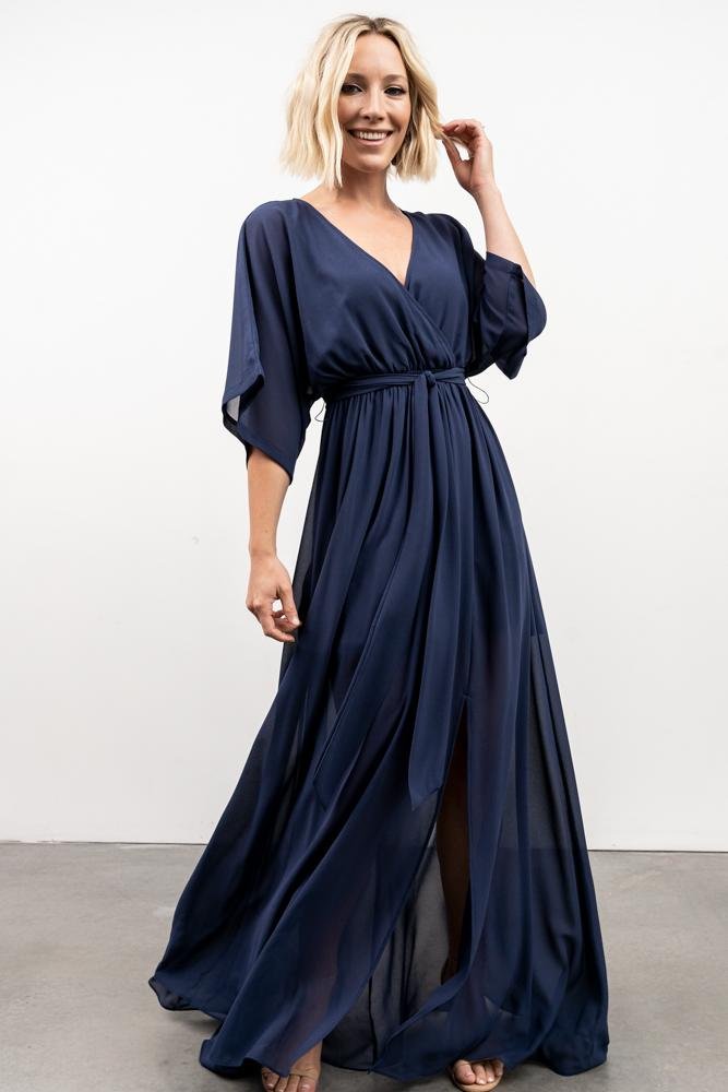 Kia Kimono Maxi Dress | Navy - Baltic Born