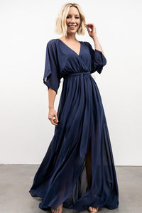 Kia Kimono Maxi Dress | Navy | Baltic Born