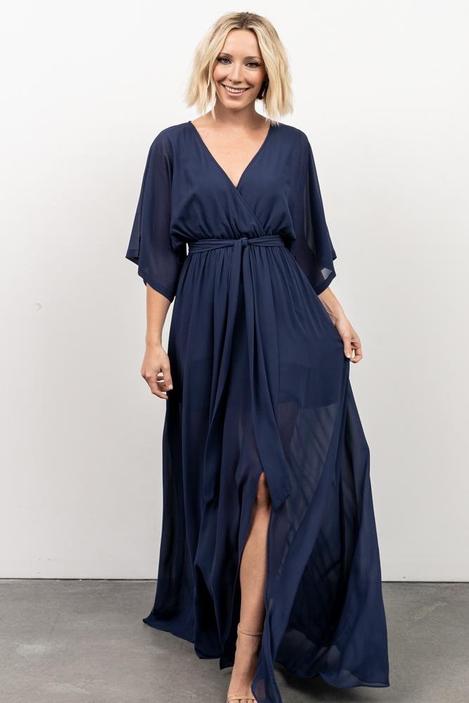 Kia Kimono Maxi Dress | Navy - Baltic Born