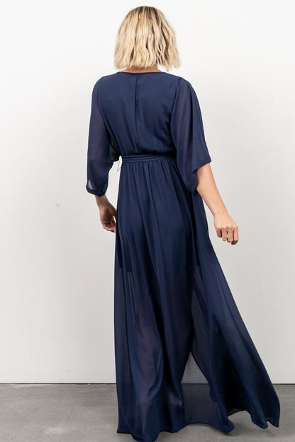 Kia Kimono Maxi Dress | Navy - Baltic Born