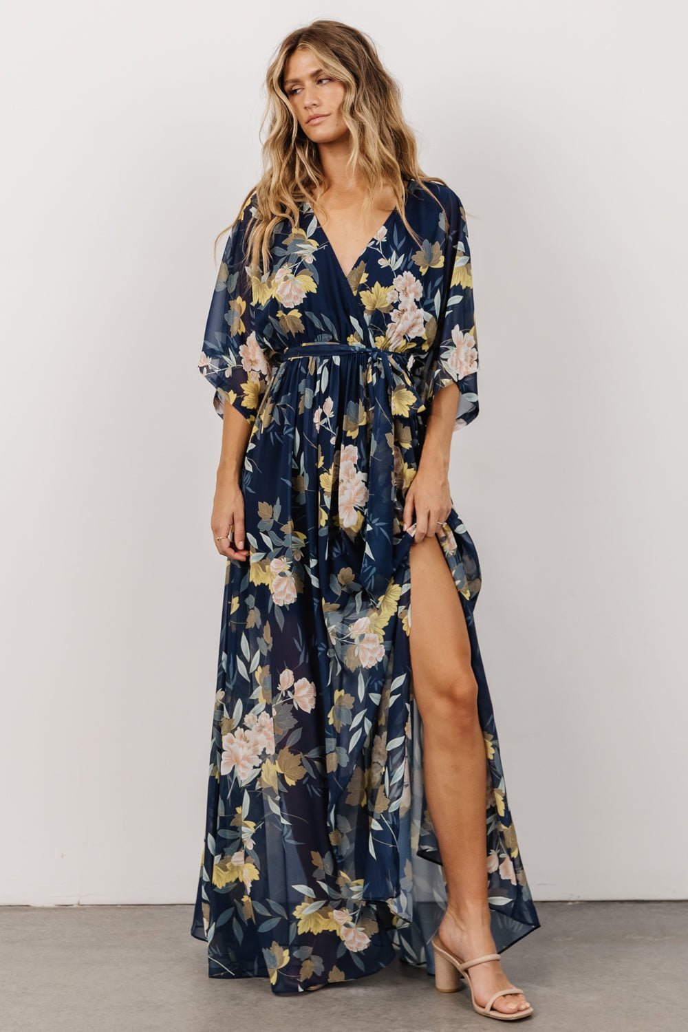 Kia Kimono Maxi Dress | Navy Floral - Baltic Born