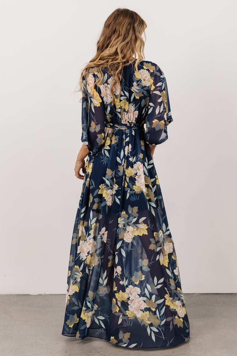 Kia Kimono Maxi Dress | Navy Floral - Baltic Born