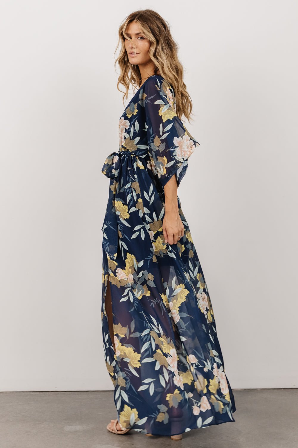 Kia Kimono Maxi Dress | Navy Floral - Baltic Born