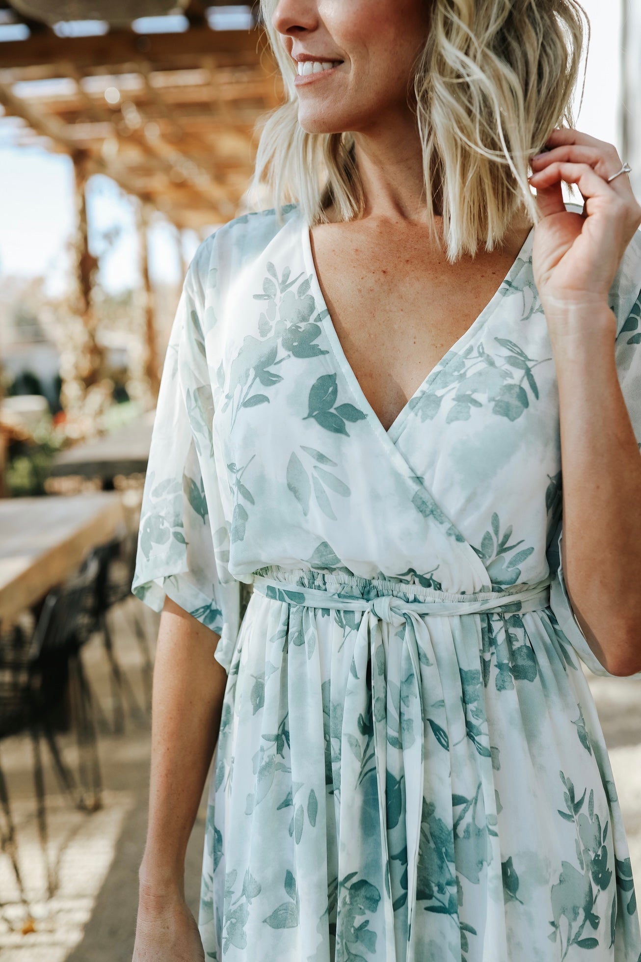 Kia Kimono Maxi Dress | Sage Floral - Baltic Born