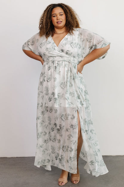 Kia Kimono Maxi Dress | Sage Floral - Baltic Born