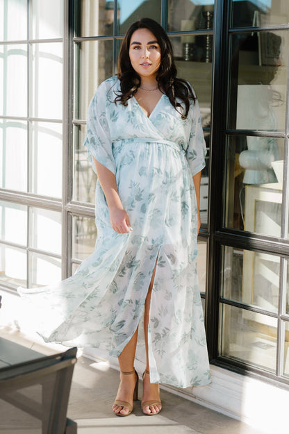 Kia Kimono Maxi Dress | Sage Floral - Baltic Born