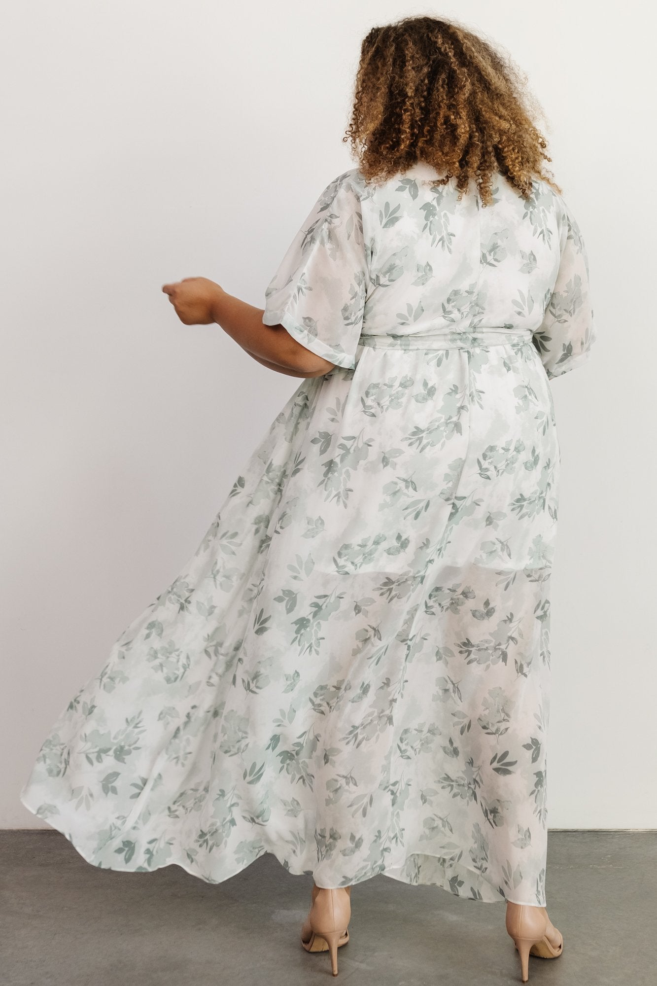 Kia Kimono Maxi Dress | Sage Floral - Baltic Born