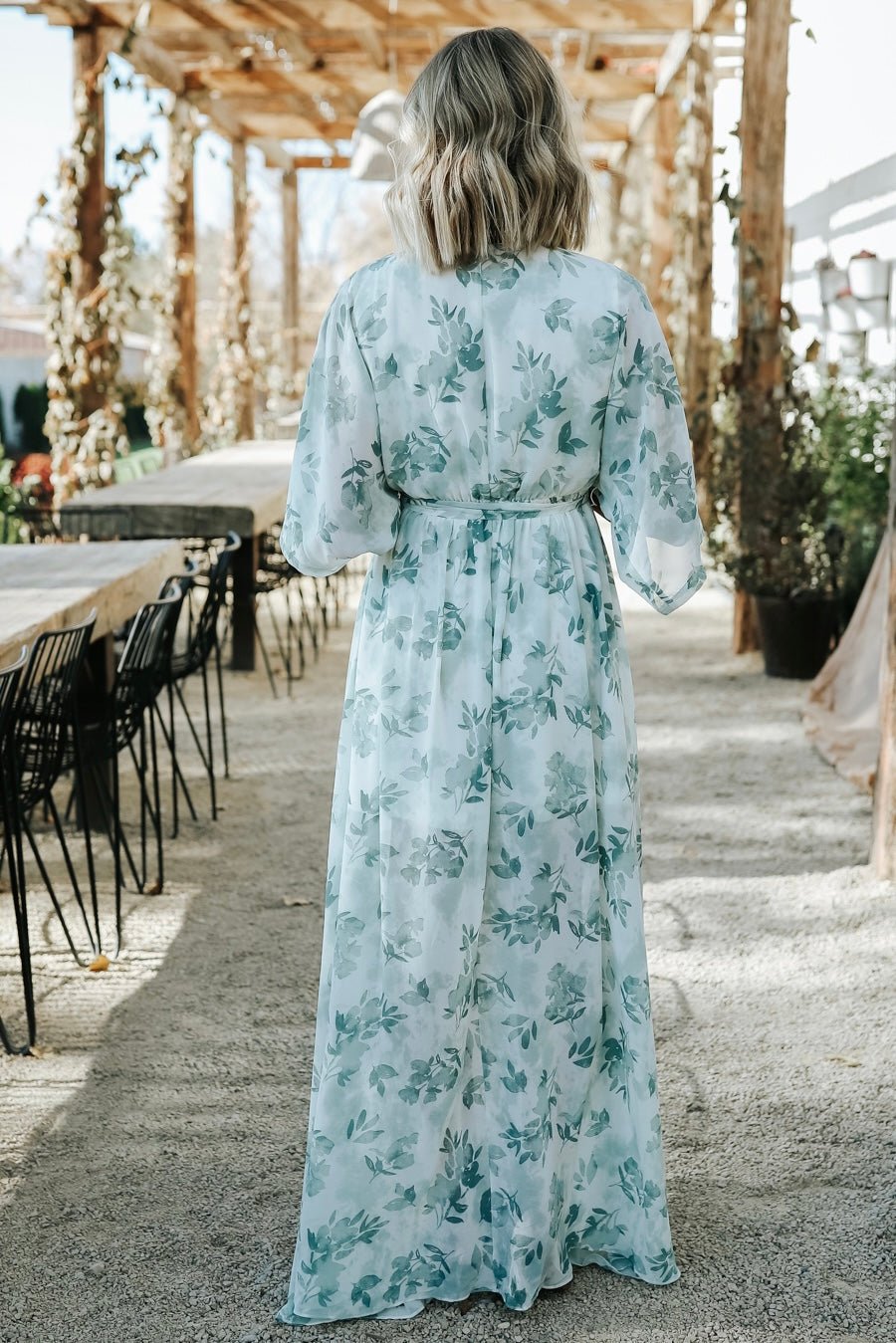 Kia Kimono Maxi Dress | Sage Floral - Baltic Born