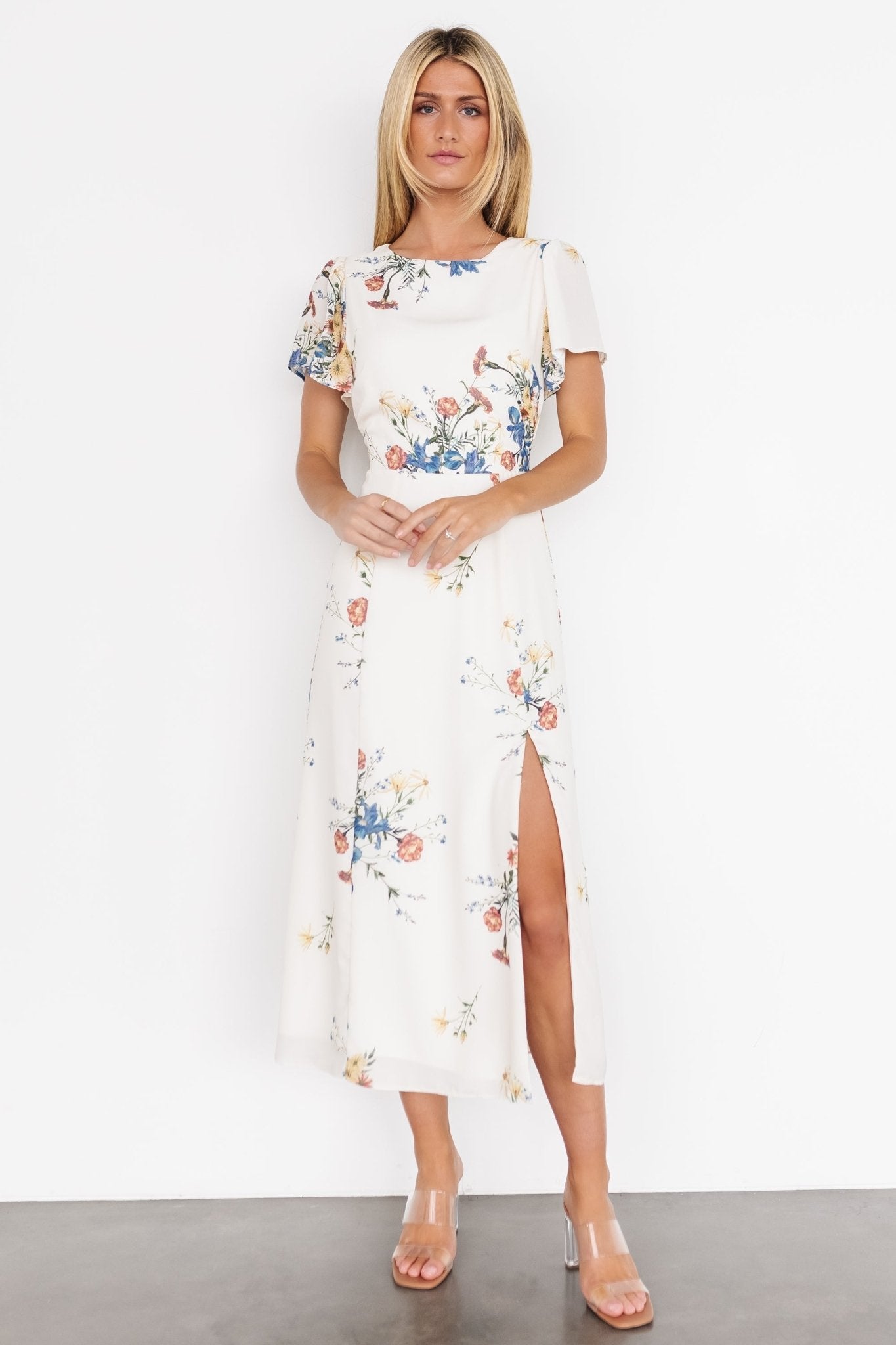 Kirsten Midi Dress | Cream Floral - Baltic Born