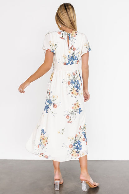 Kirsten Midi Dress | Cream Floral - Baltic Born