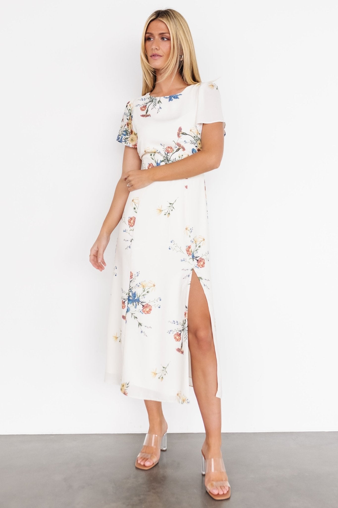 Kirsten Midi Dress | Cream Floral - Baltic Born