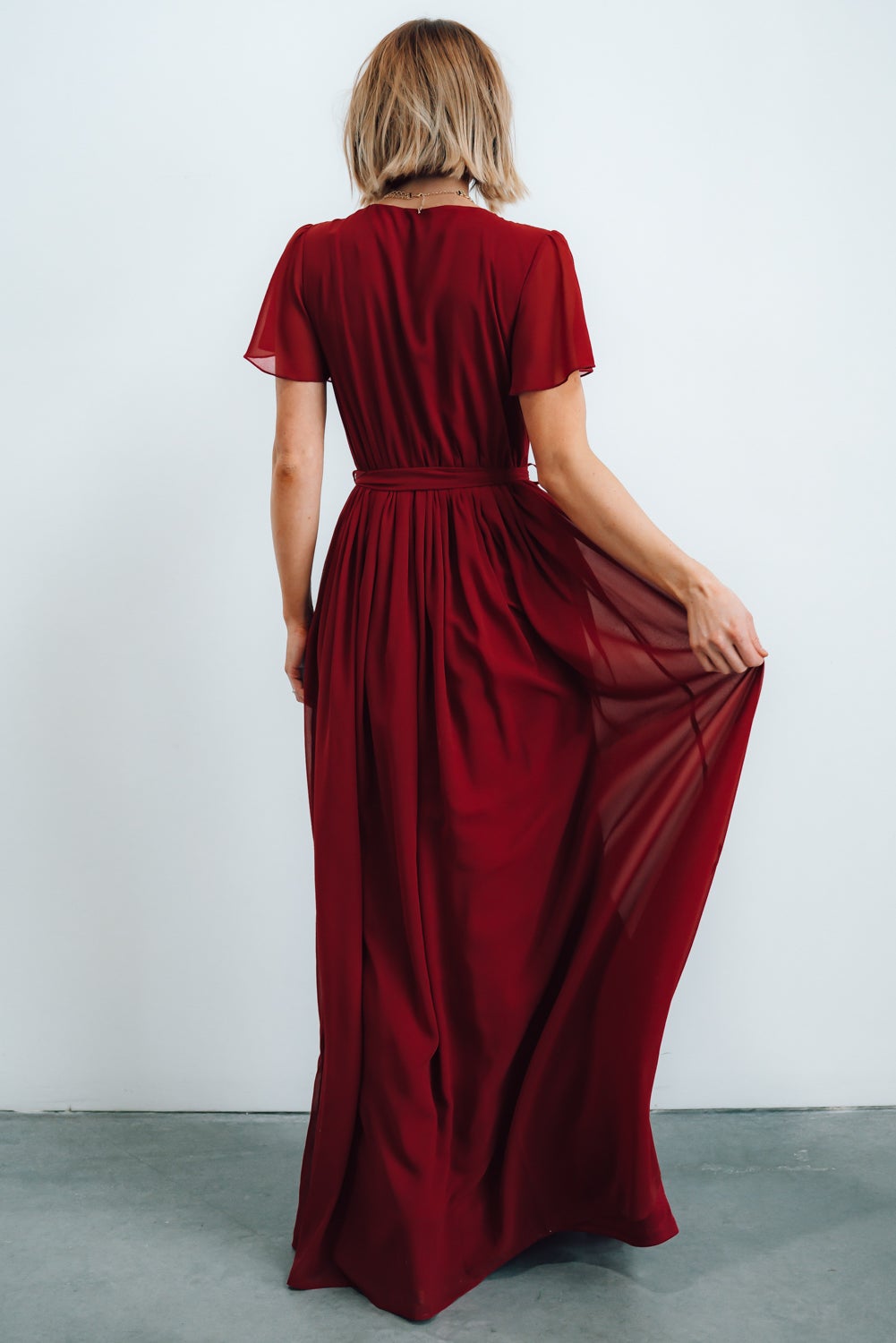 Kristina Maxi Dress | Burgundy - Baltic Born