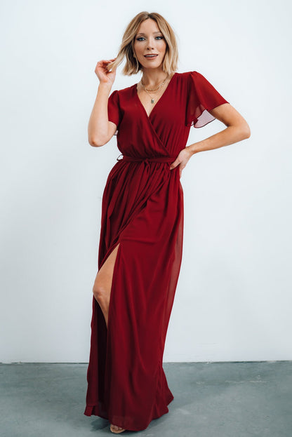 Kristina Maxi Dress | Burgundy - Baltic Born