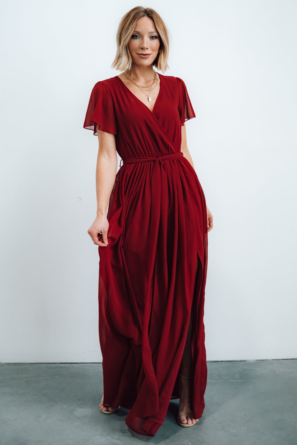 Kristina Maxi Dress | Burgundy - Baltic Born