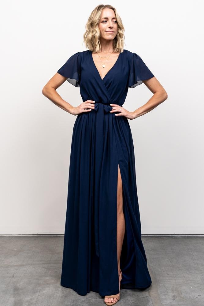 Kristina Maxi Dress | Navy - Baltic Born