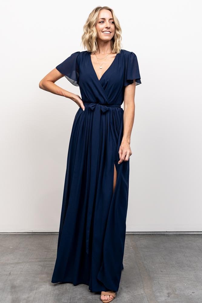 Kristina Maxi Dress | Navy - Baltic Born