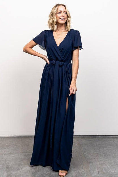 Kristina Maxi Dress | Navy - Baltic Born