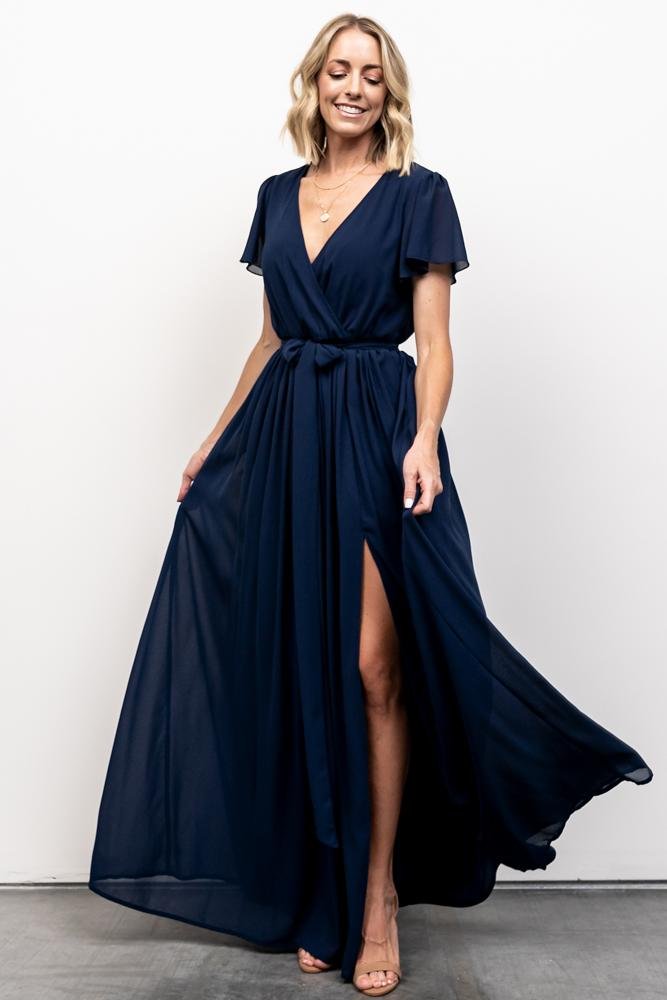 Kristina Maxi Dress | Navy - Baltic Born