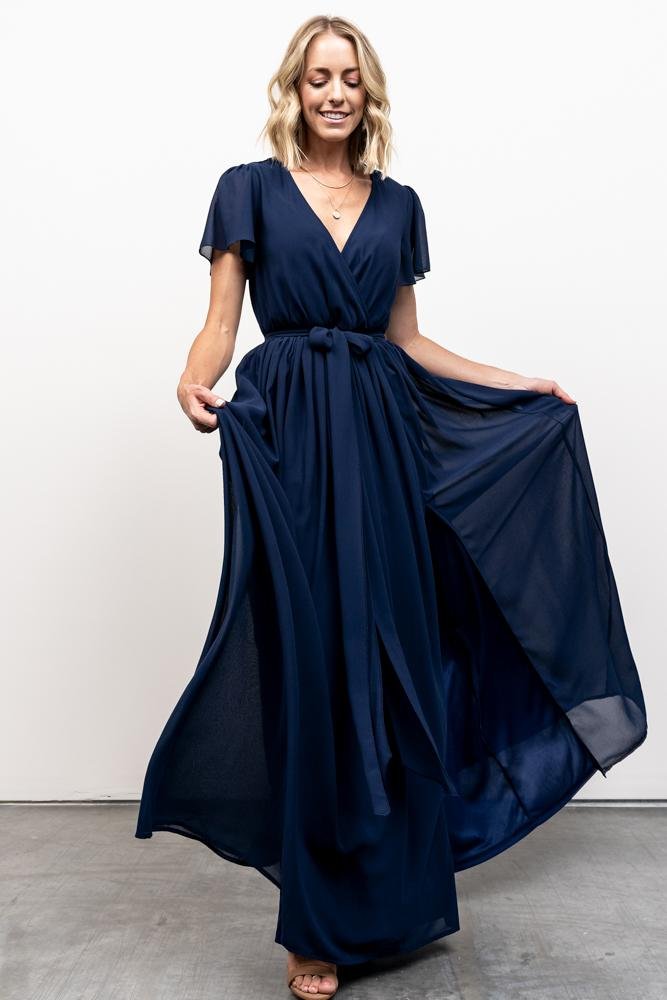 Kristina Maxi Dress | Navy - Baltic Born