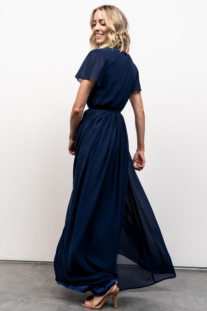 Kristina Maxi Dress | Navy - Baltic Born