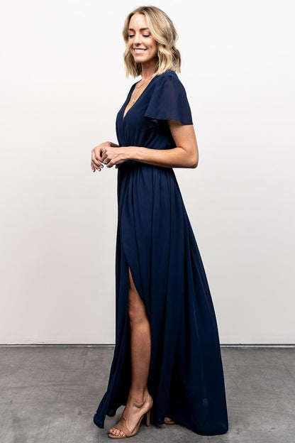 Kristina Maxi Dress | Navy - Baltic Born