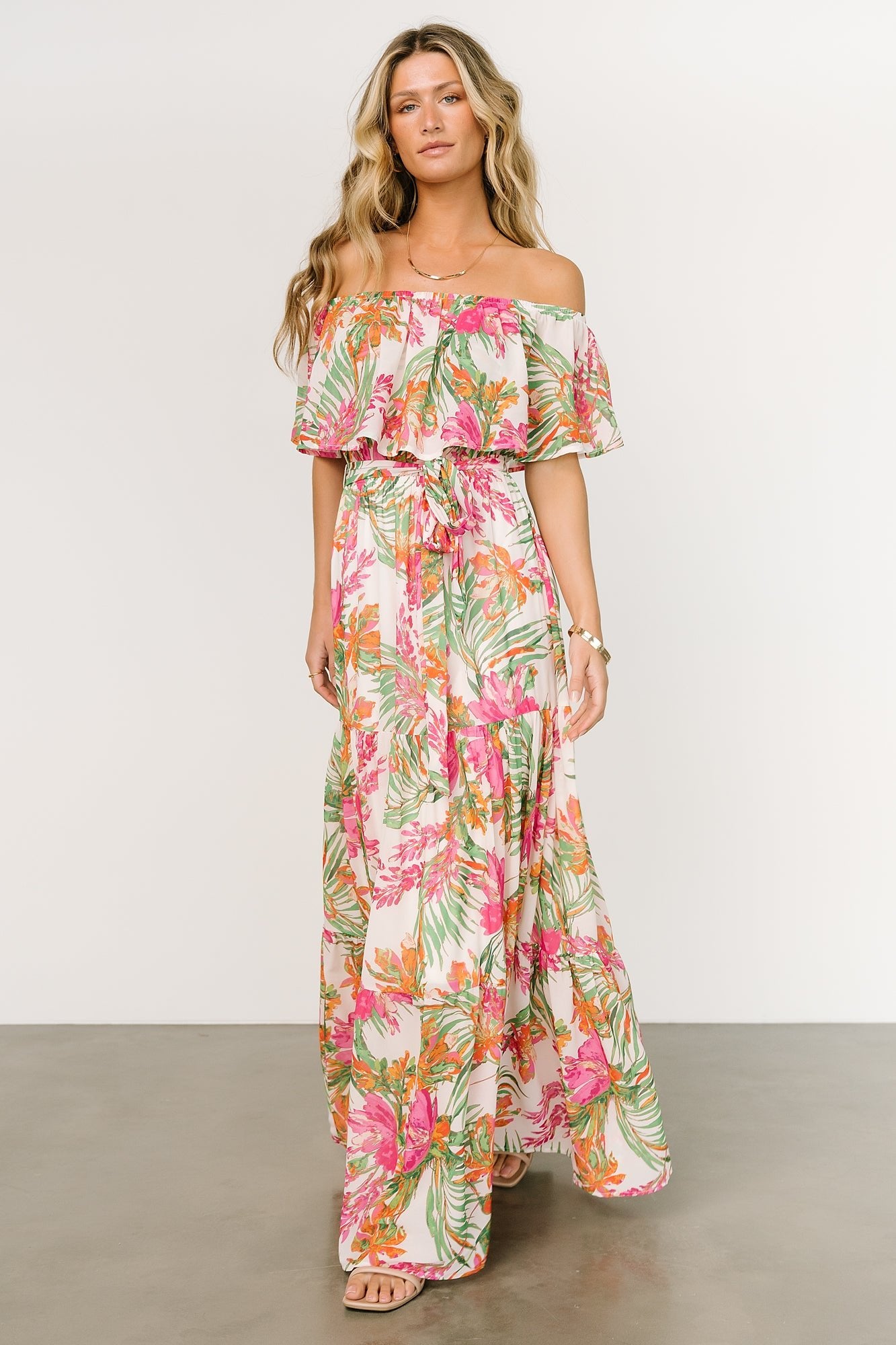 Lahaina Off Shoulder Maxi Dress | Multi - Baltic Born