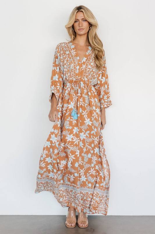 Laken Maxi Dress | Camel Multi - Baltic Born