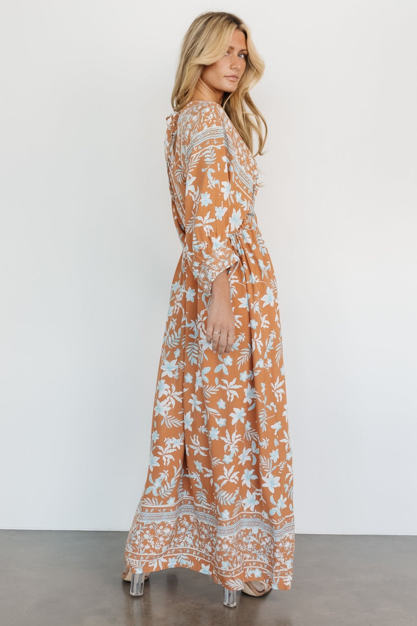 Laken Maxi Dress | Camel Multi - Baltic Born