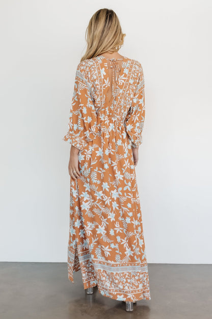 Laken Maxi Dress | Camel Multi - Baltic Born