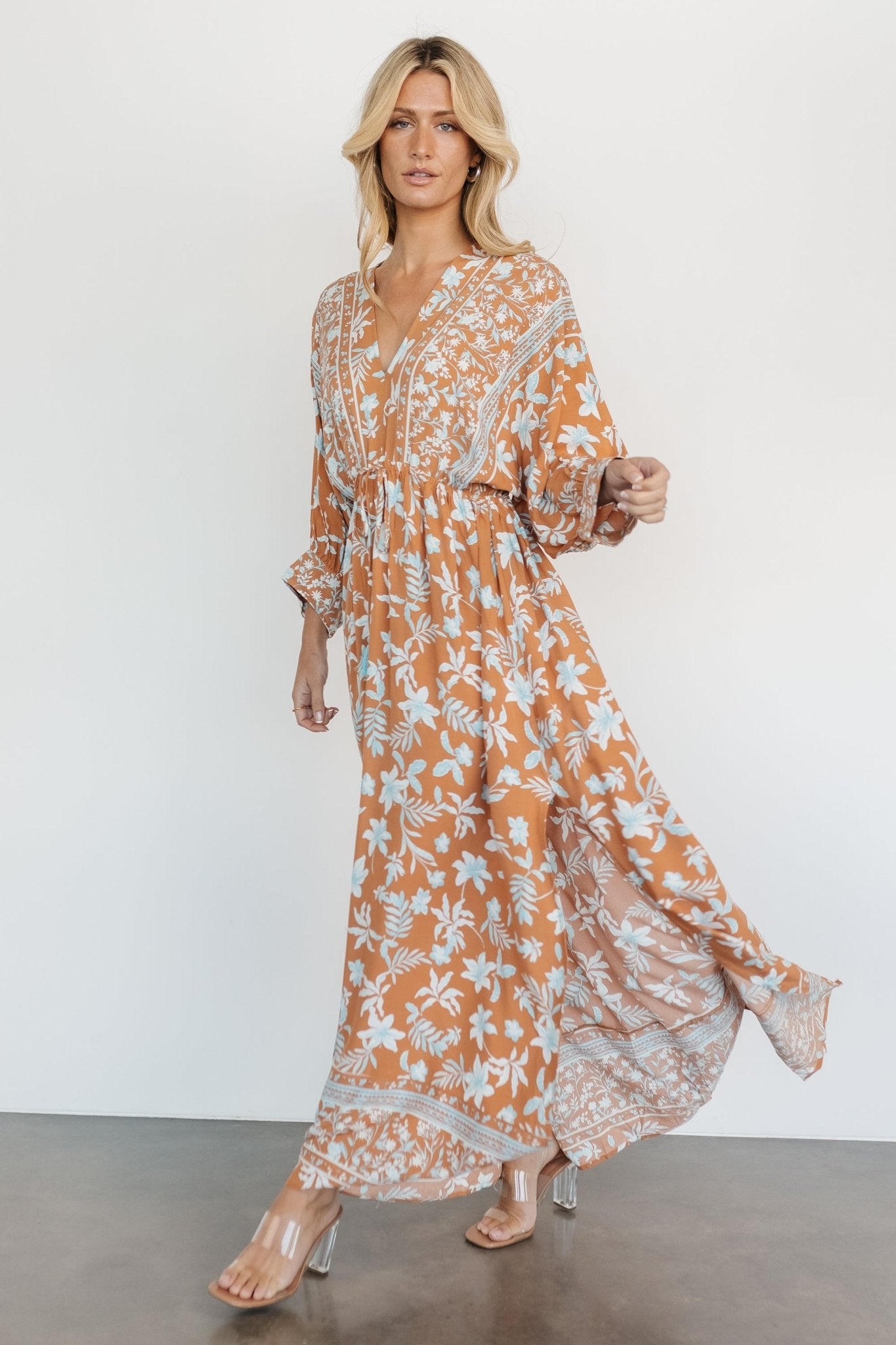 Laken Maxi Dress | Camel Multi - Baltic Born