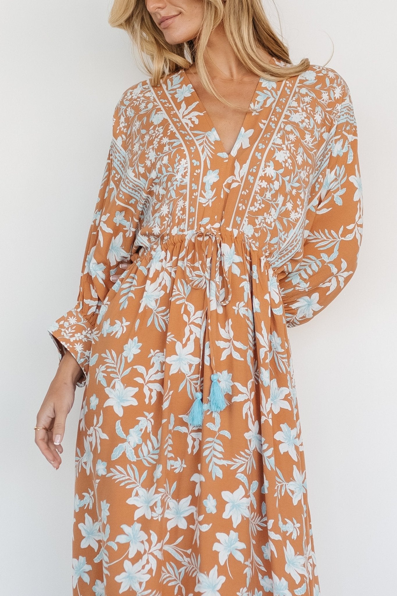 Laken Maxi Dress | Camel Multi - Baltic Born