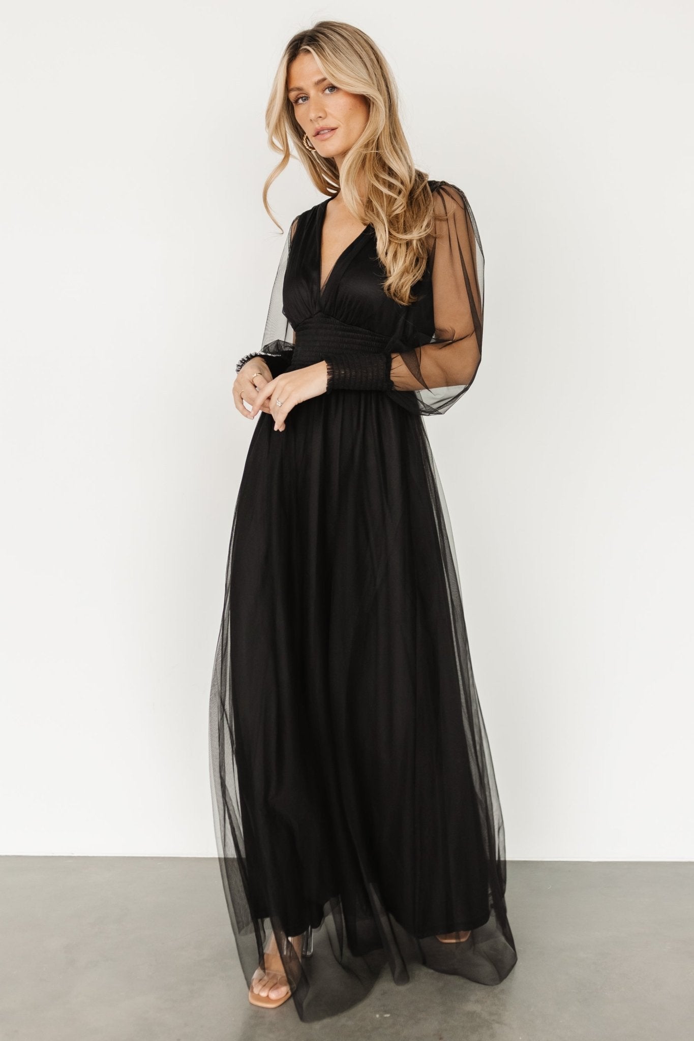 Layla Tulle Maxi Dress | Black - Baltic Born