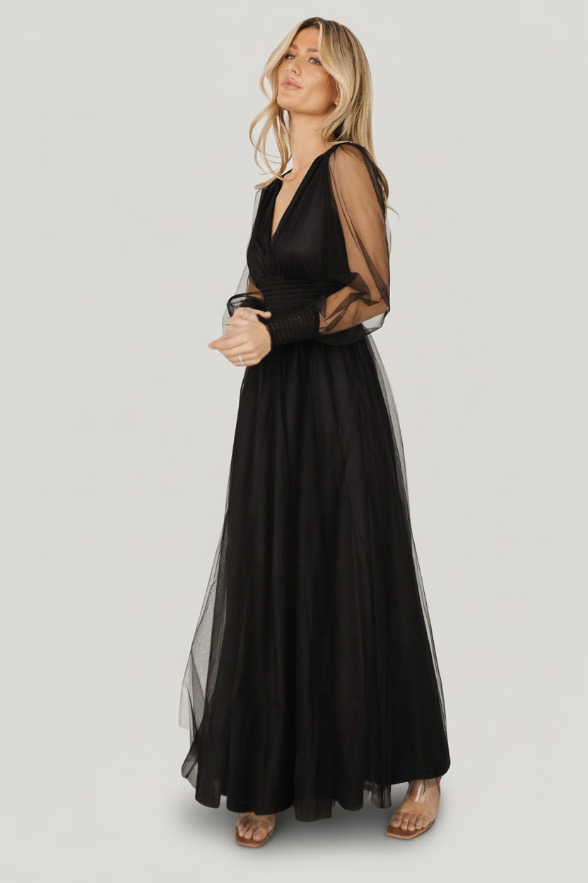 Baltic Born Womens Layla Tulle Maxi Dress | Black | Size: 2XL Baltic Born Womens Layla Tulle Maxi Dress | Black | Size: 2XL