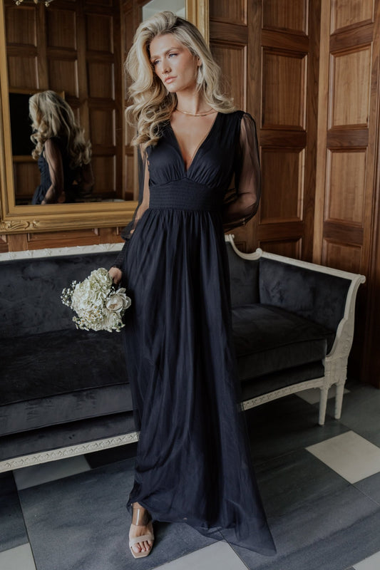 Baltic Born Womens Layla Tulle Maxi Dress | Black | Size: Small Baltic Born Womens Layla Tulle Maxi Dress | Black | Size: Small