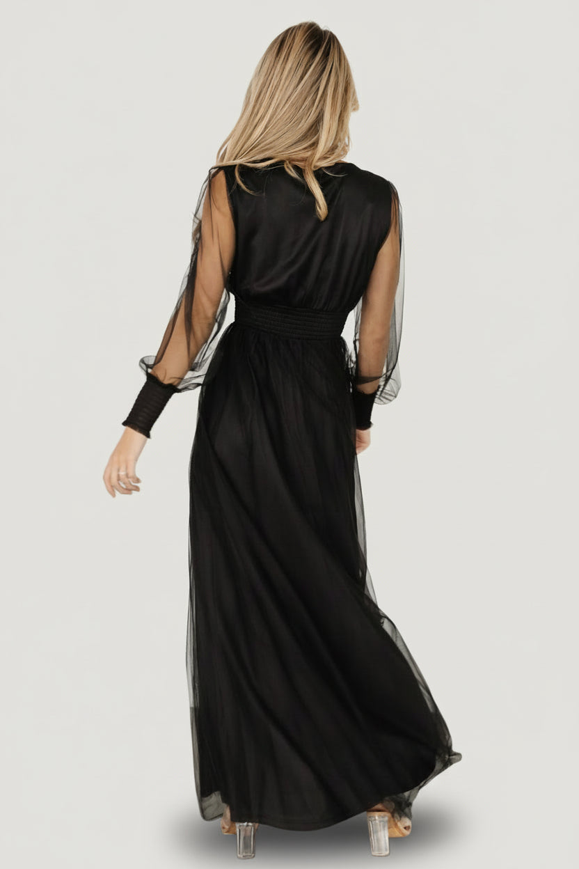 Baltic Born Womens Layla Tulle Maxi Dress | Black | Size: Small Baltic Born Womens Layla Tulle Maxi Dress | Black | Size: Small