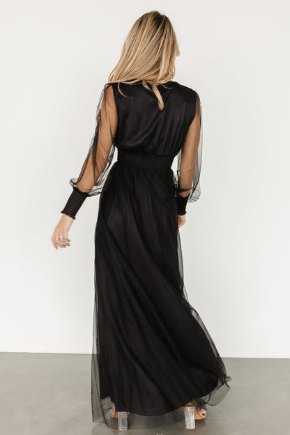 Layla Tulle Maxi Dress | Black - Baltic Born