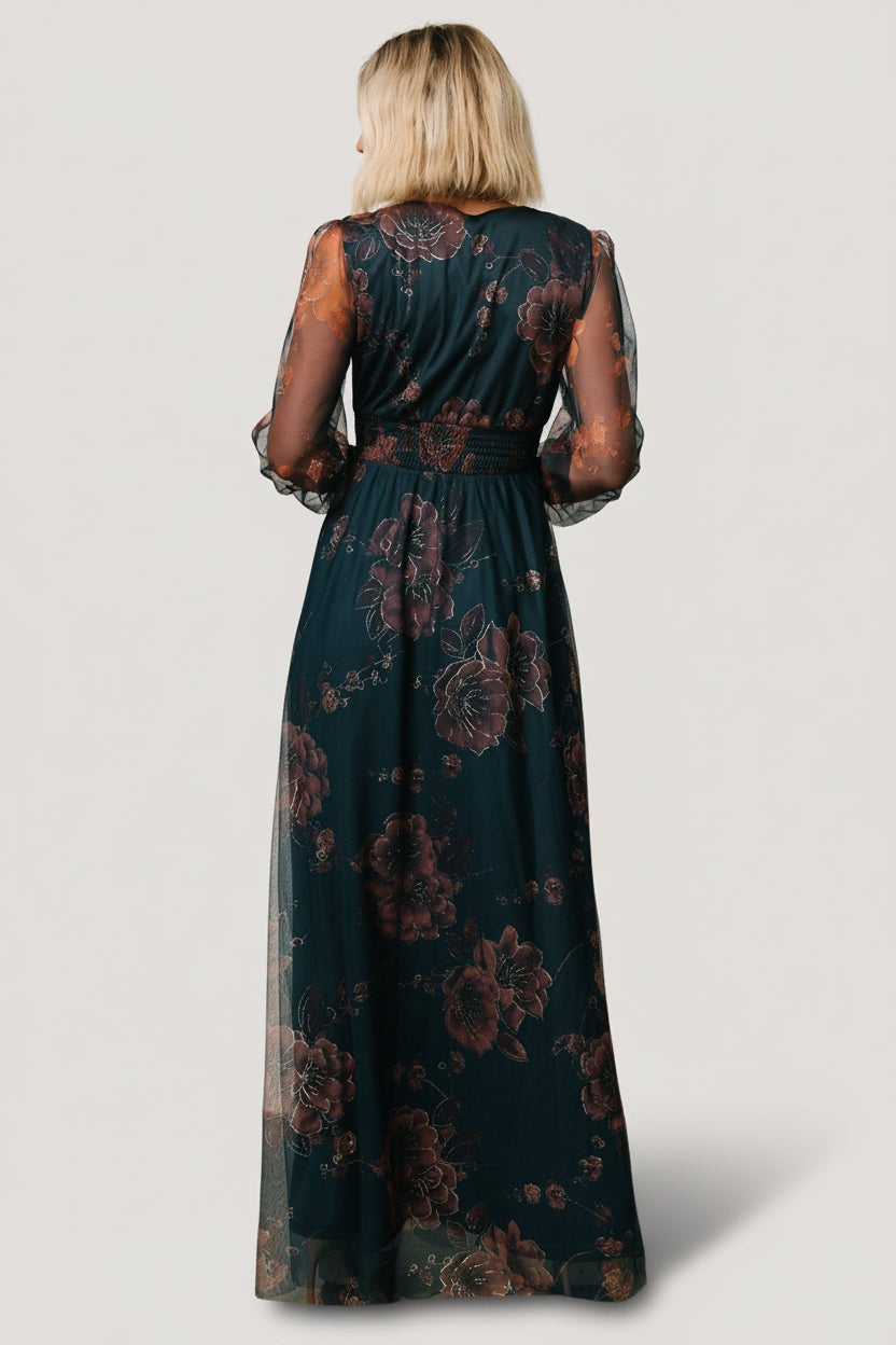 Layla Tulle Maxi Dress Copper & Blue | Baltic Born 3XL Layla Tulle Maxi Dress Copper & Blue | Baltic Born 3XL