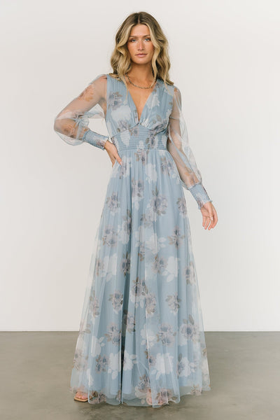 Greek Goddess Dress • Sky Blue Long Maxi Belted Dress | AYA Sacred Wear