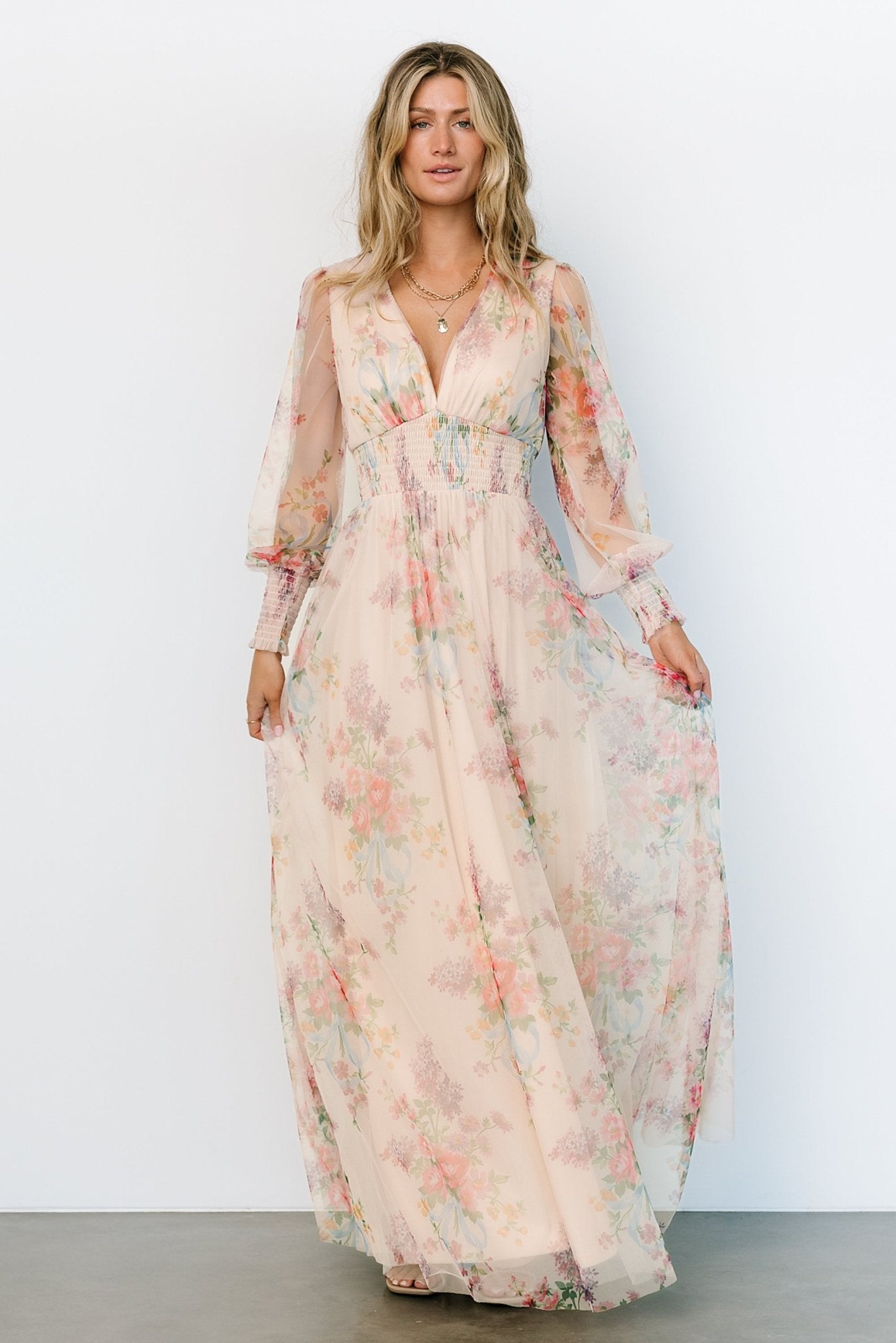 Layla Tulle Maxi Dress | Romantic Floral - Baltic Born